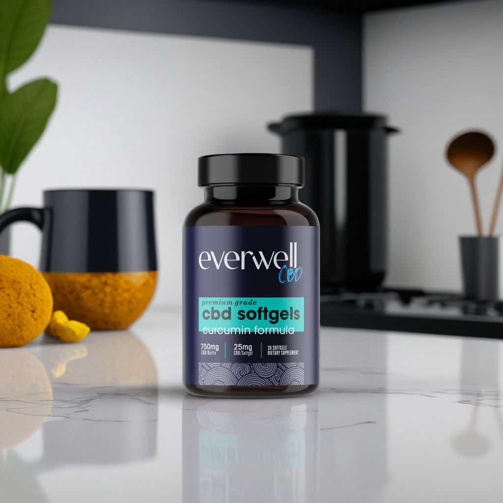 Broad Spectrum CBD Softgels with Curcumin - NO THC